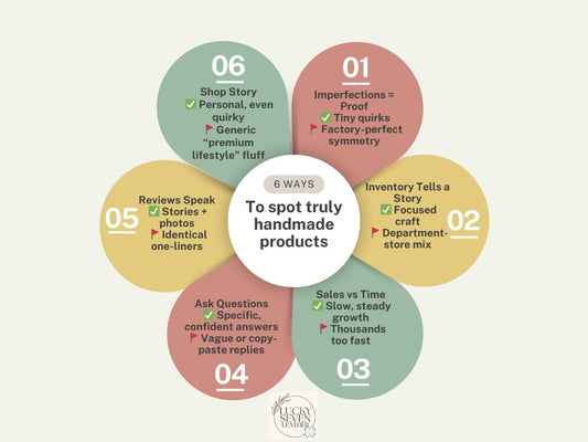 6 Ways to Spot Truly Handmade Products – Free Infographic Set