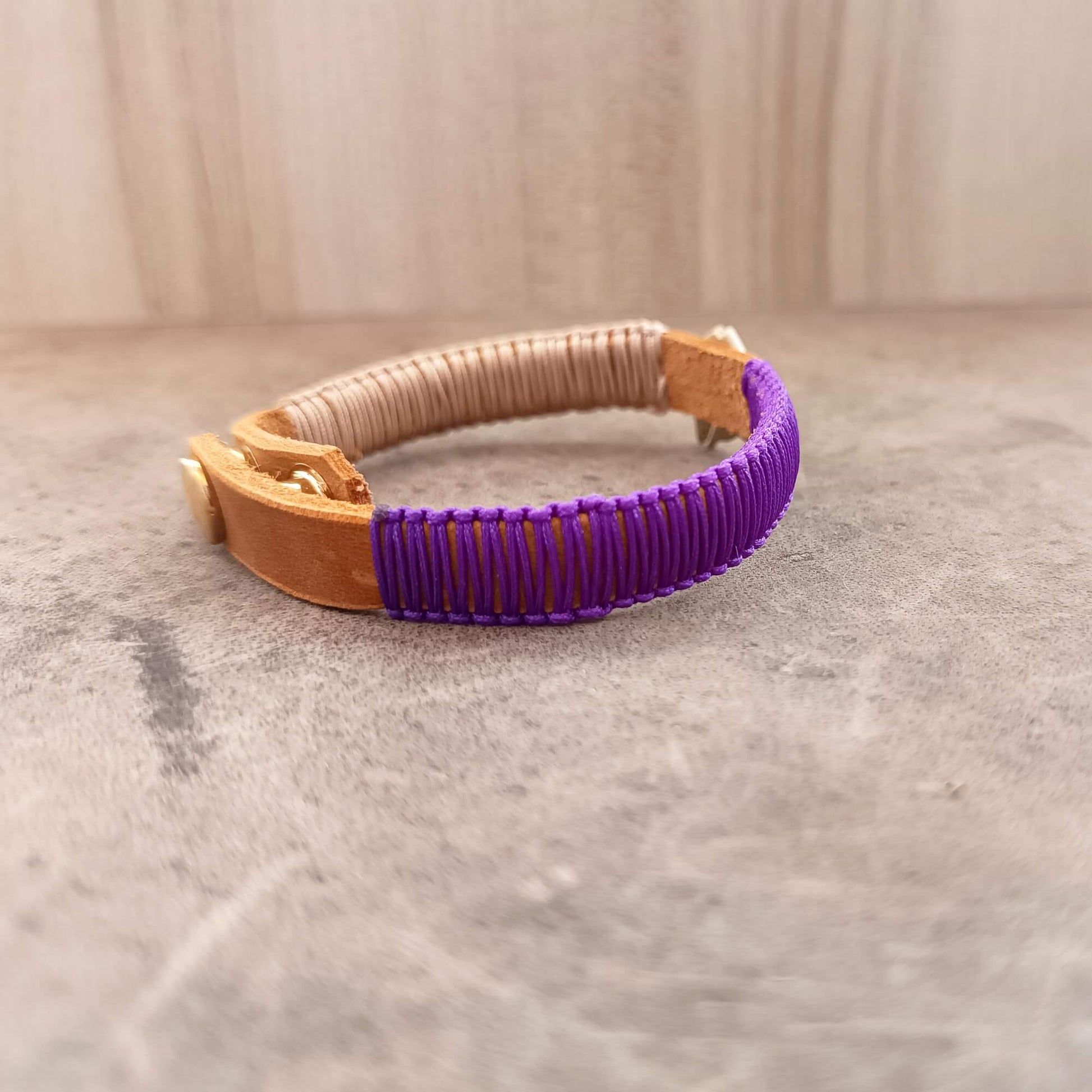 koi fish leather bracelet back view