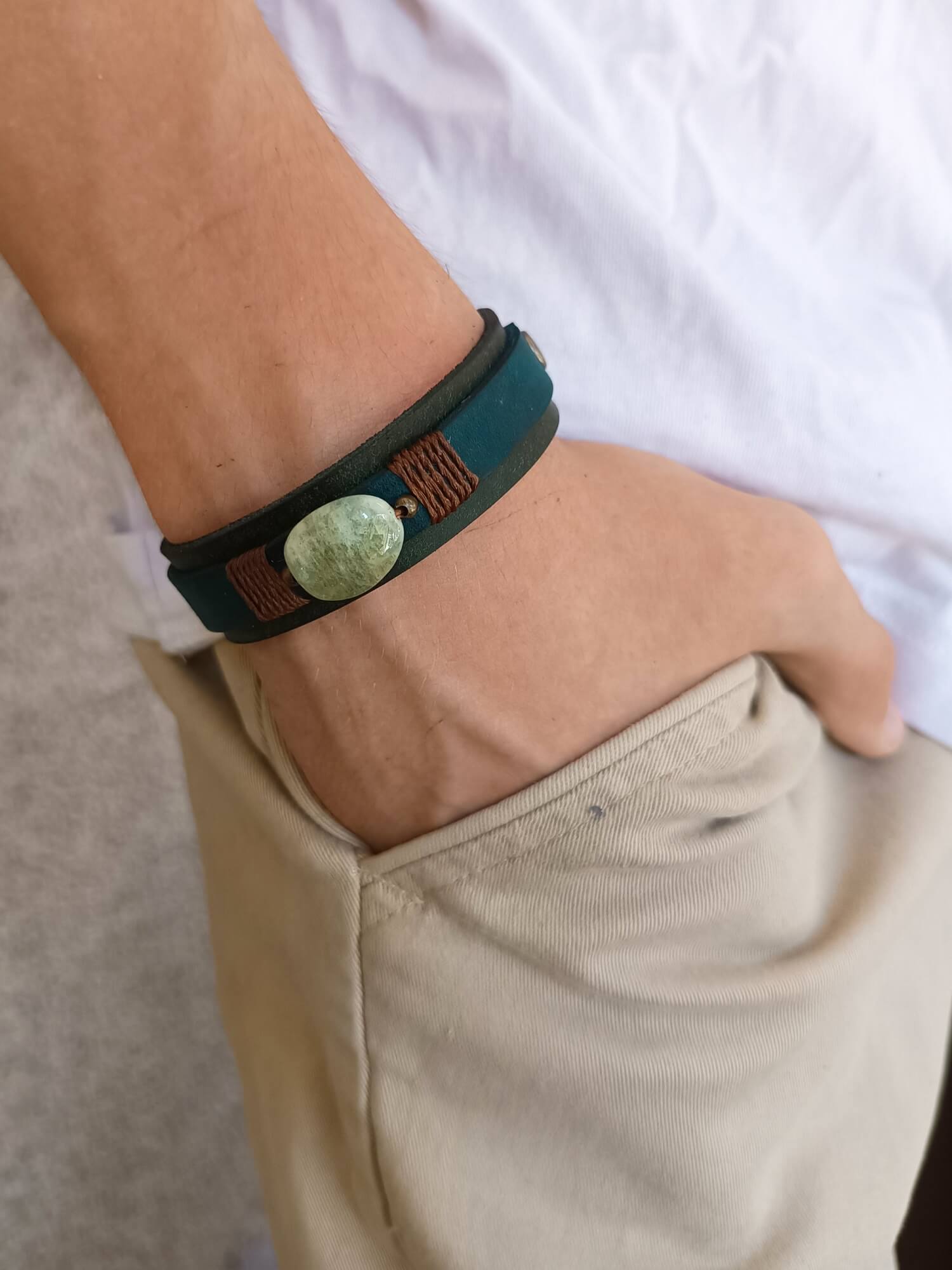 Legacy of Strength bracelet on a man'swrist