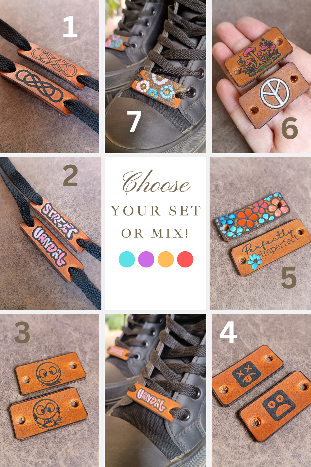 Custom Leather Shoe Tags for Shoelace