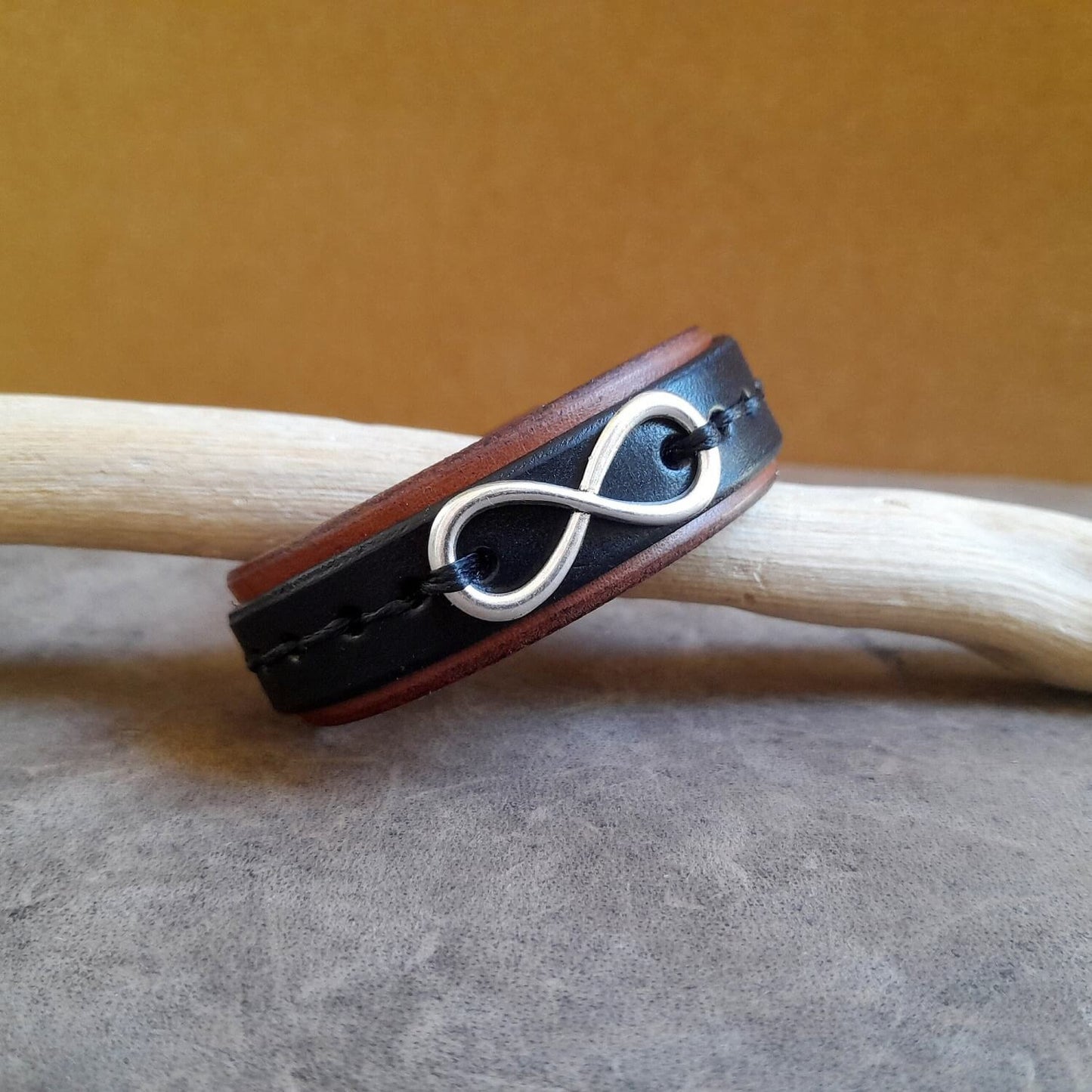 Infinity Bond Leather Cuff Bracelet | Eternal Love & Strength