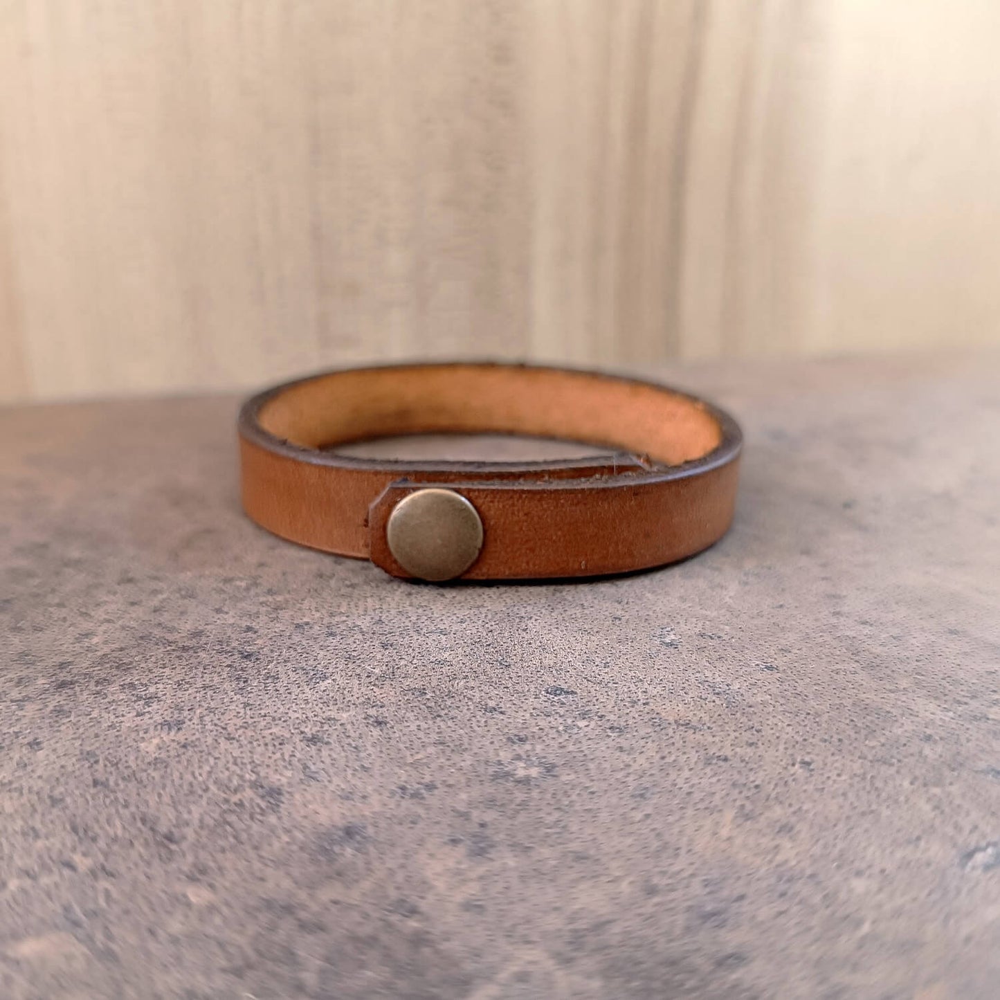 minimal vesica piscis bracelet back view