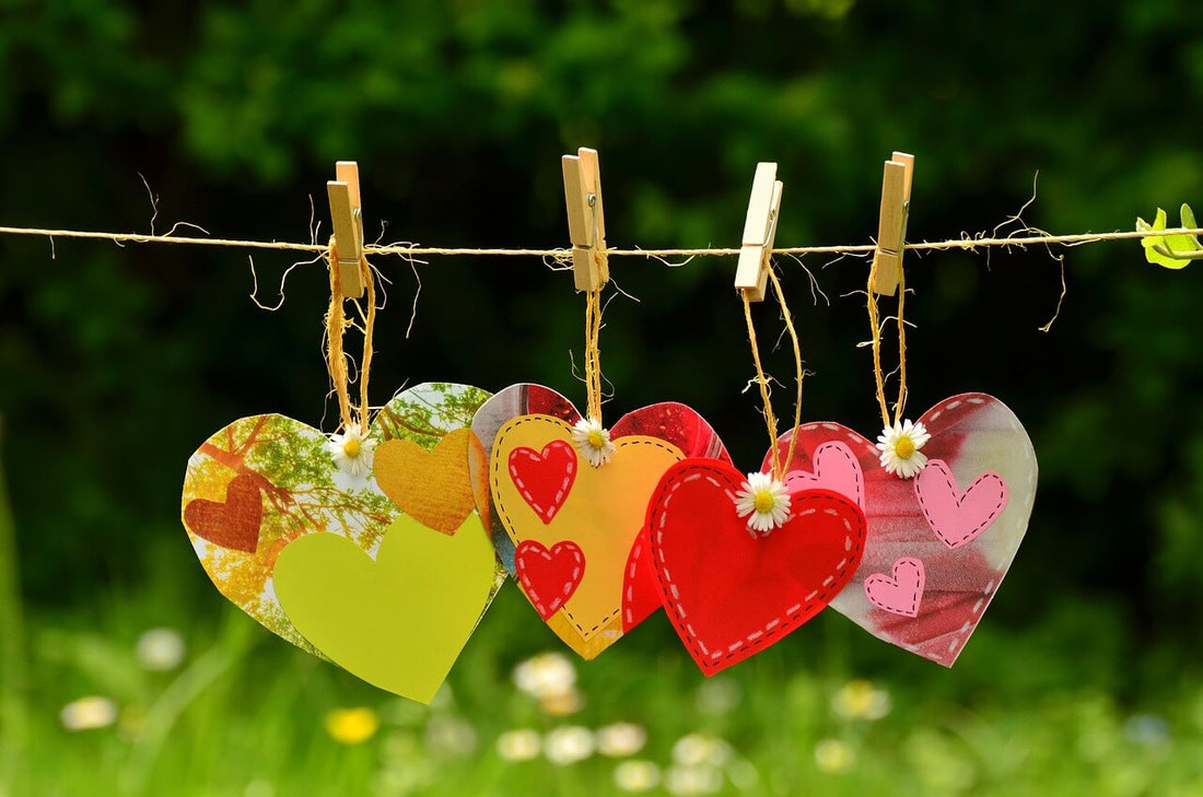 handcrafted heart charms