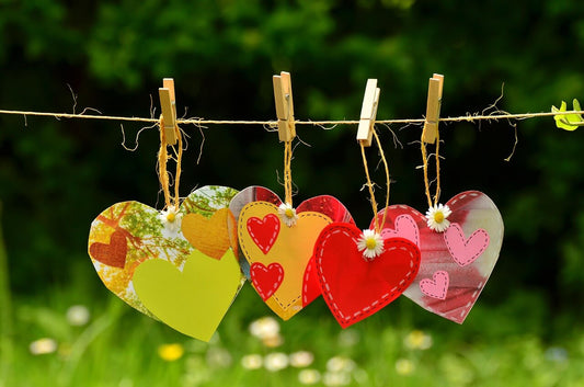 handcrafted heart charms