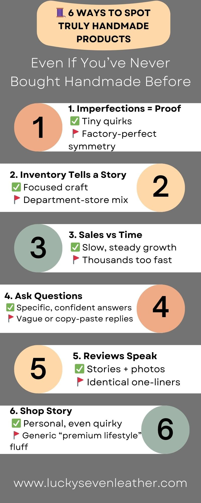 6 Ways to Spot Truly Handmade Products – Free Infographic Set
