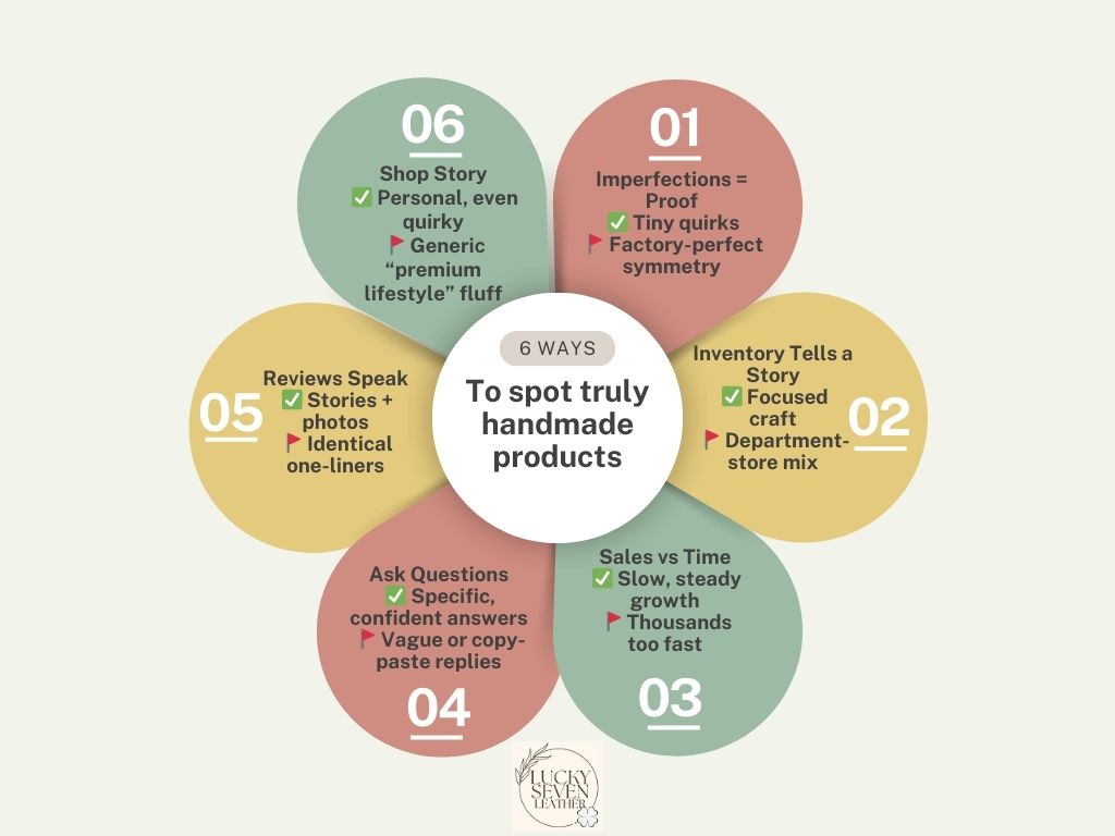 6 Ways to Spot Truly Handmade Products – Free Infographic Set