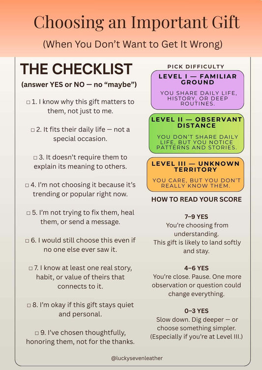Choosing an Important Gift: A Quiet Checklist (Free PDF & JPG)