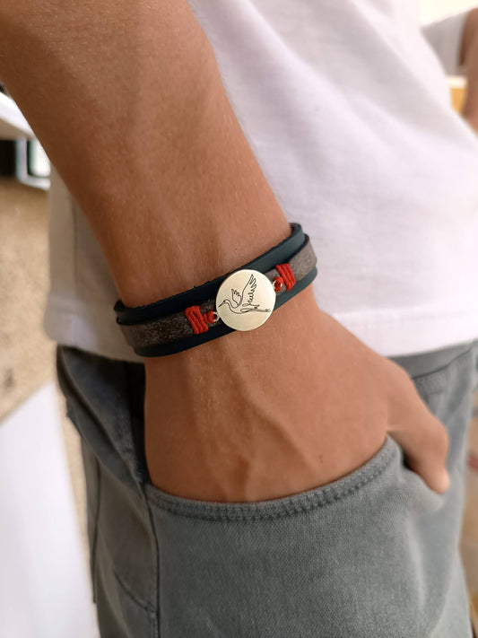 Crane Bracelet worn on man's wrist