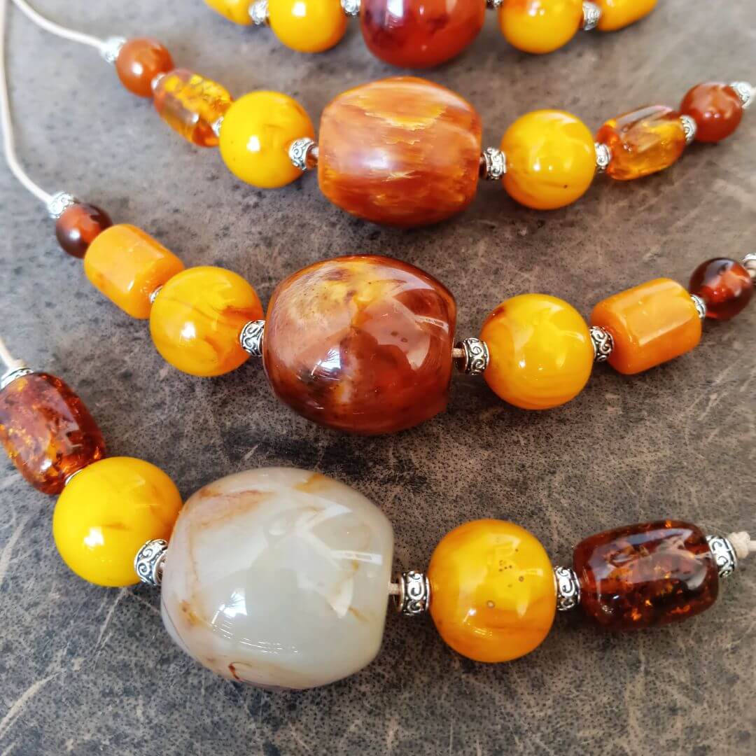 Group photo of OOAK Natural Amber Necklaces main image