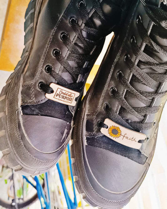 faith and bible verse shoelace tags