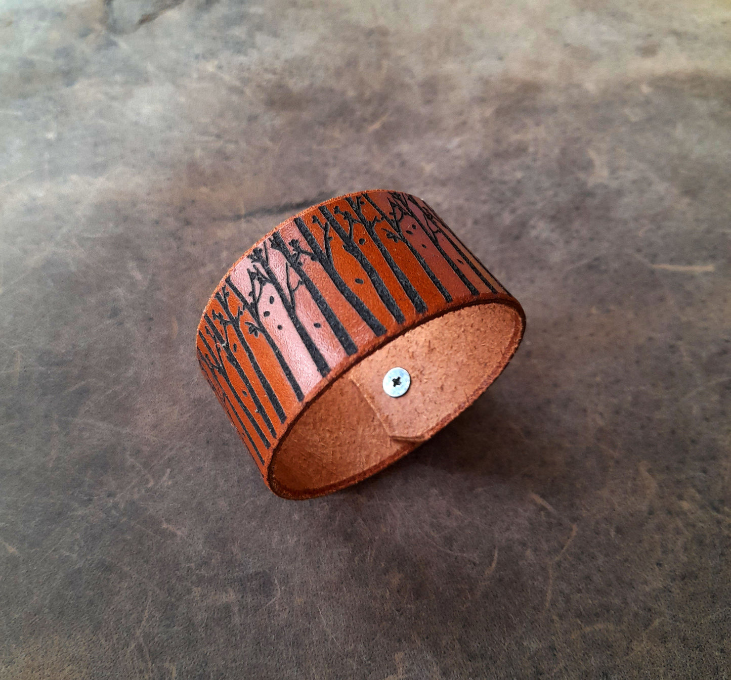 Tree Leather Cuff Bracelet