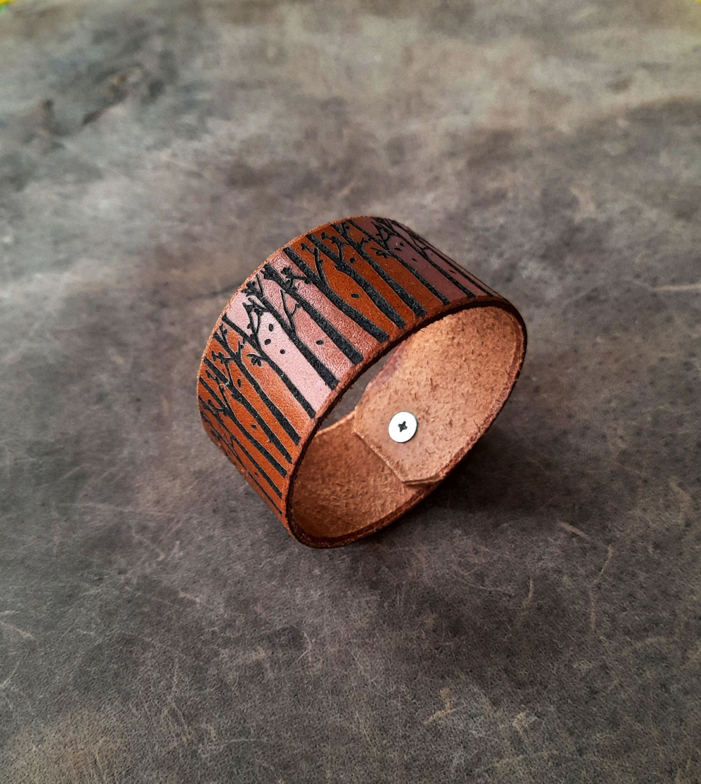 Tree Leather Cuff Bracelet