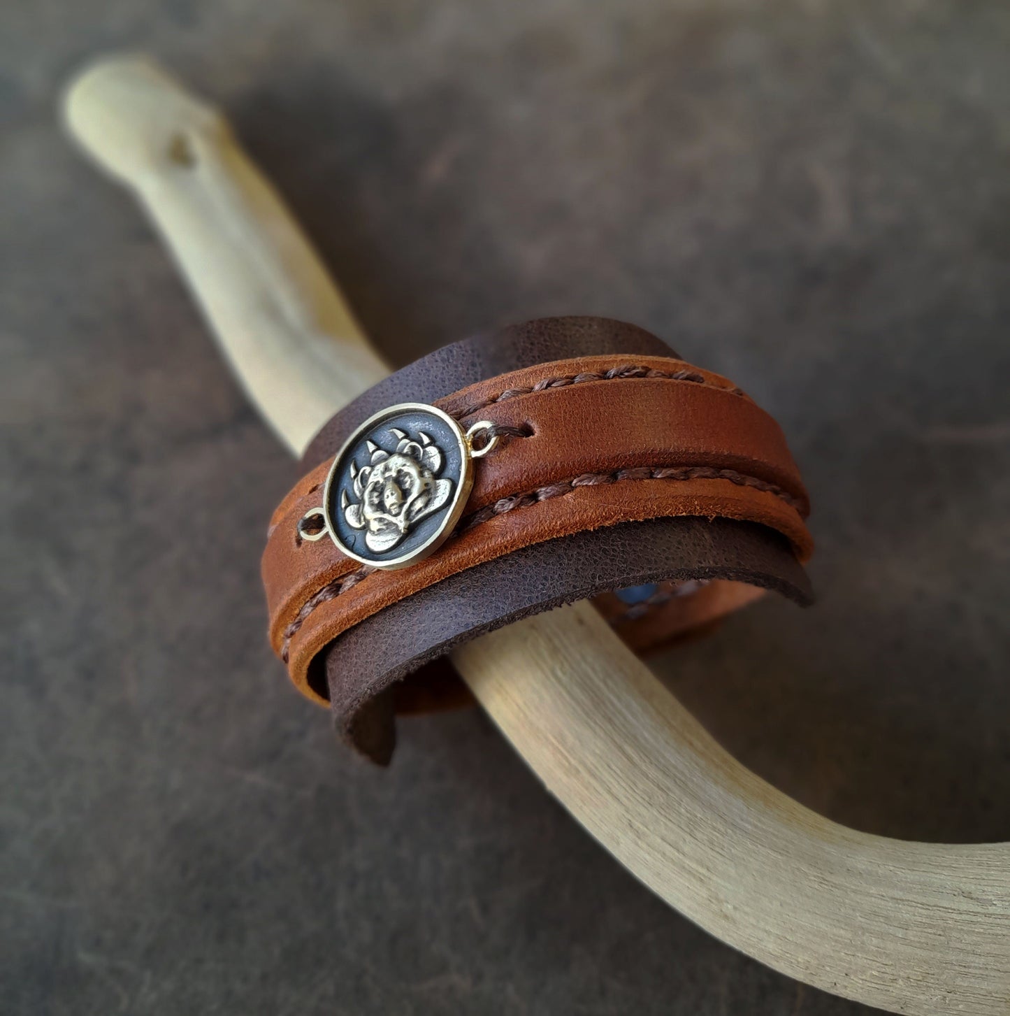 Dark Brown Bear Cuff Bracelet