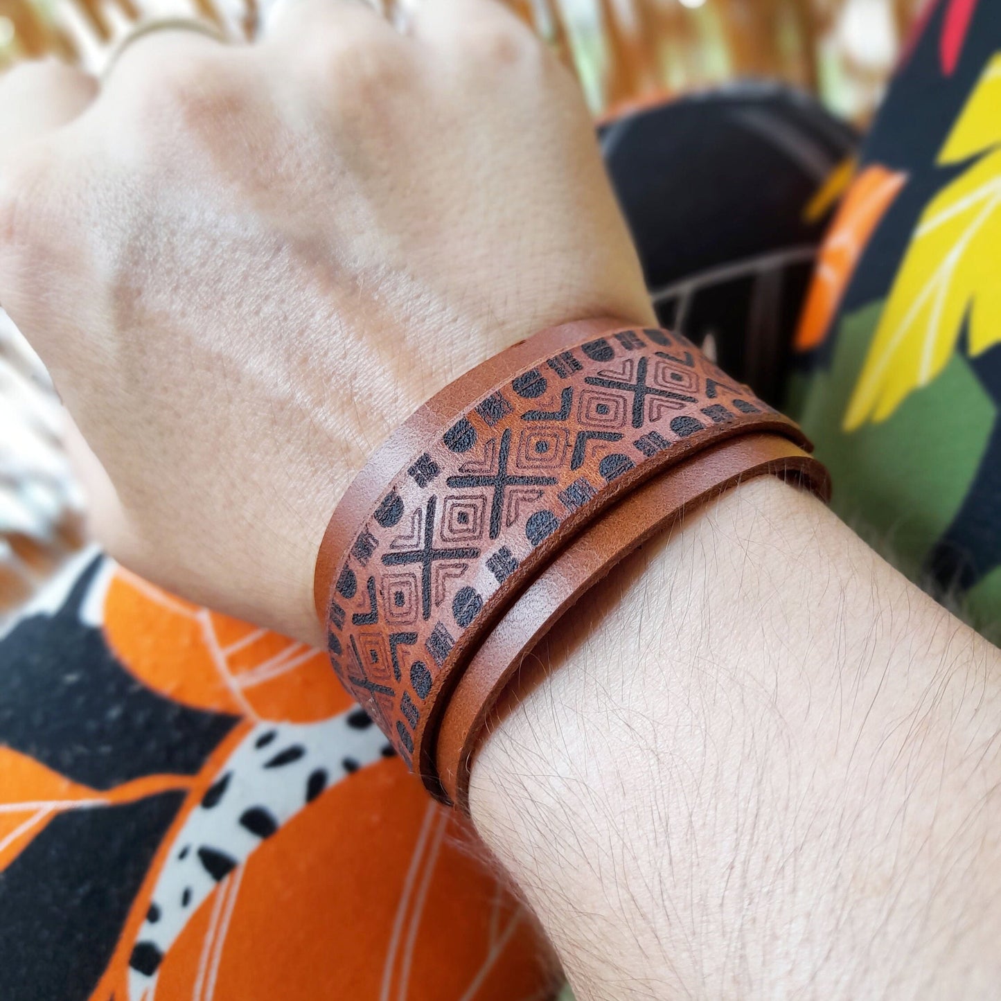 African Style Leather Bracelet