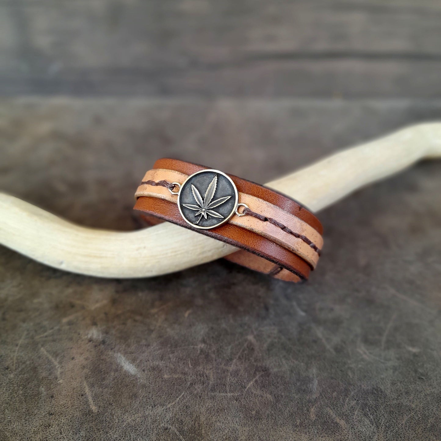 Leaf Leather Bracelet