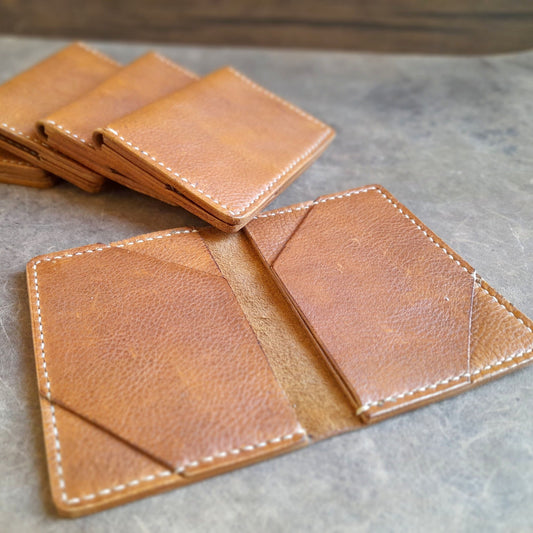 Bi Fold Leather Card Wallet