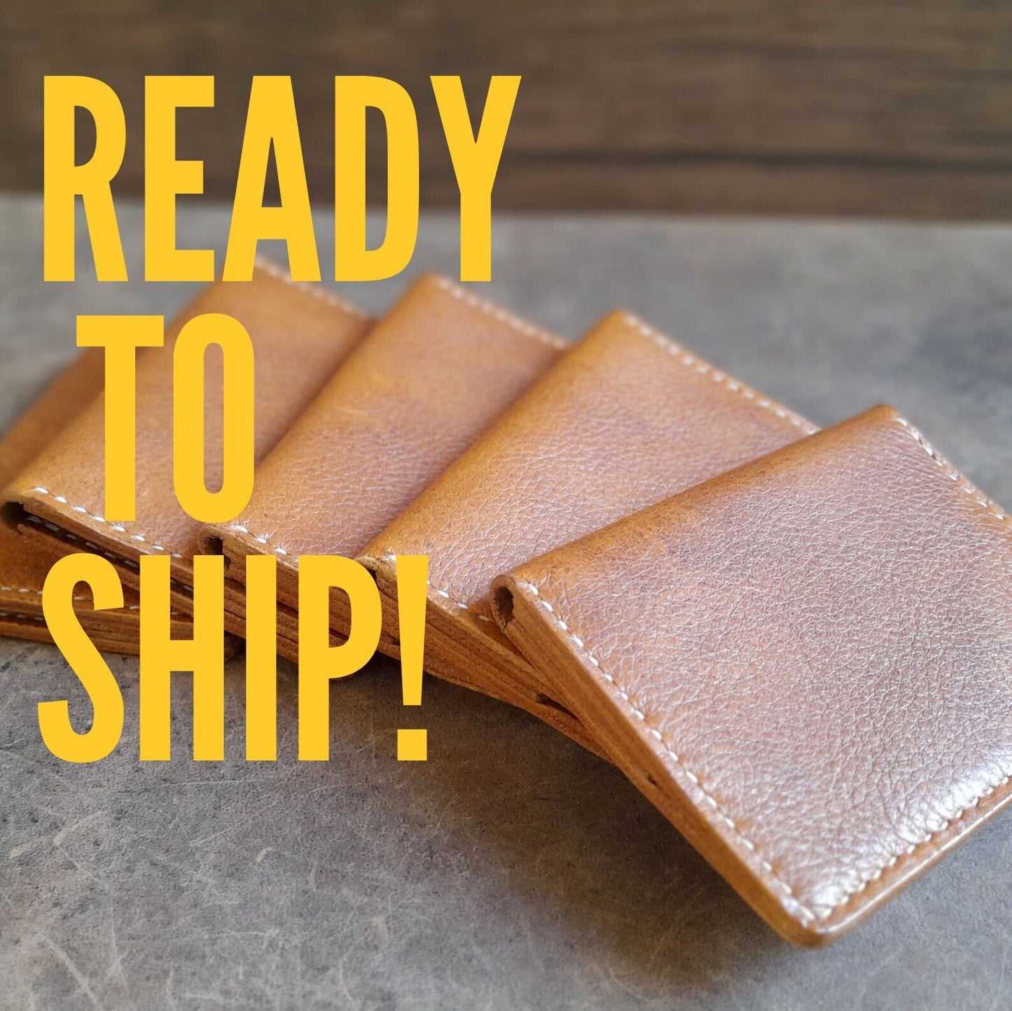 Bi Fold Leather Card Wallet