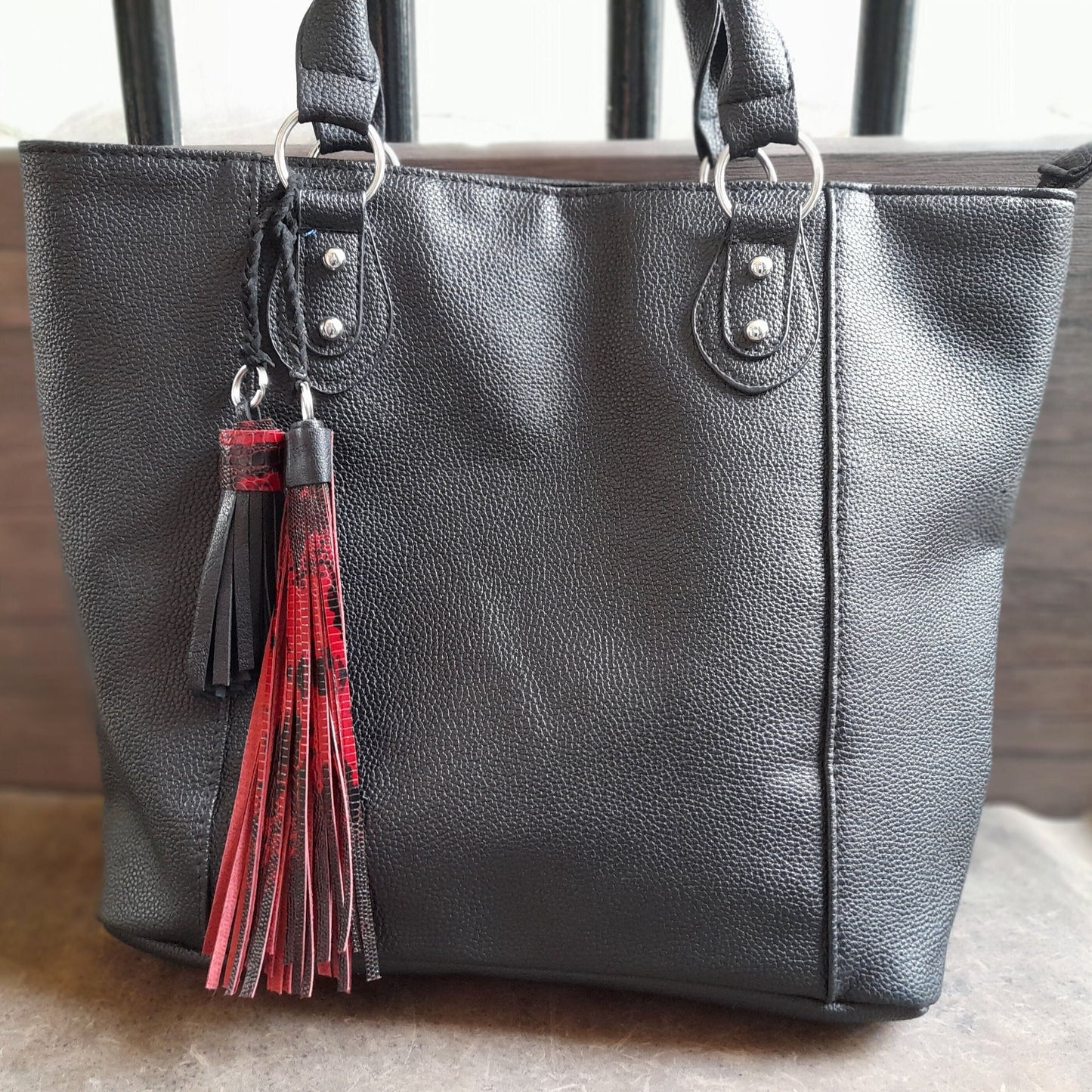 Handmade Bag Charm with Double Tassel for Purses/Totes