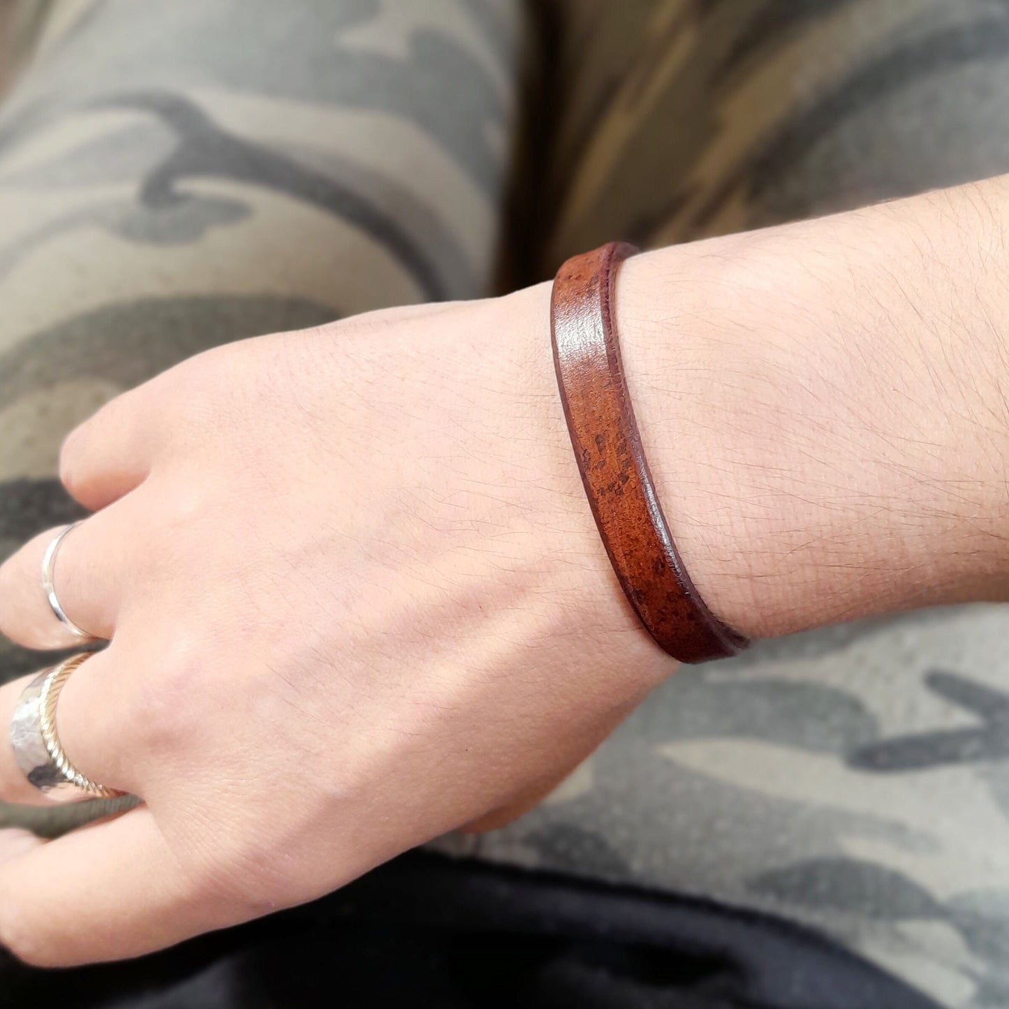 Minimalist Unisex Stacking Leather Bangle