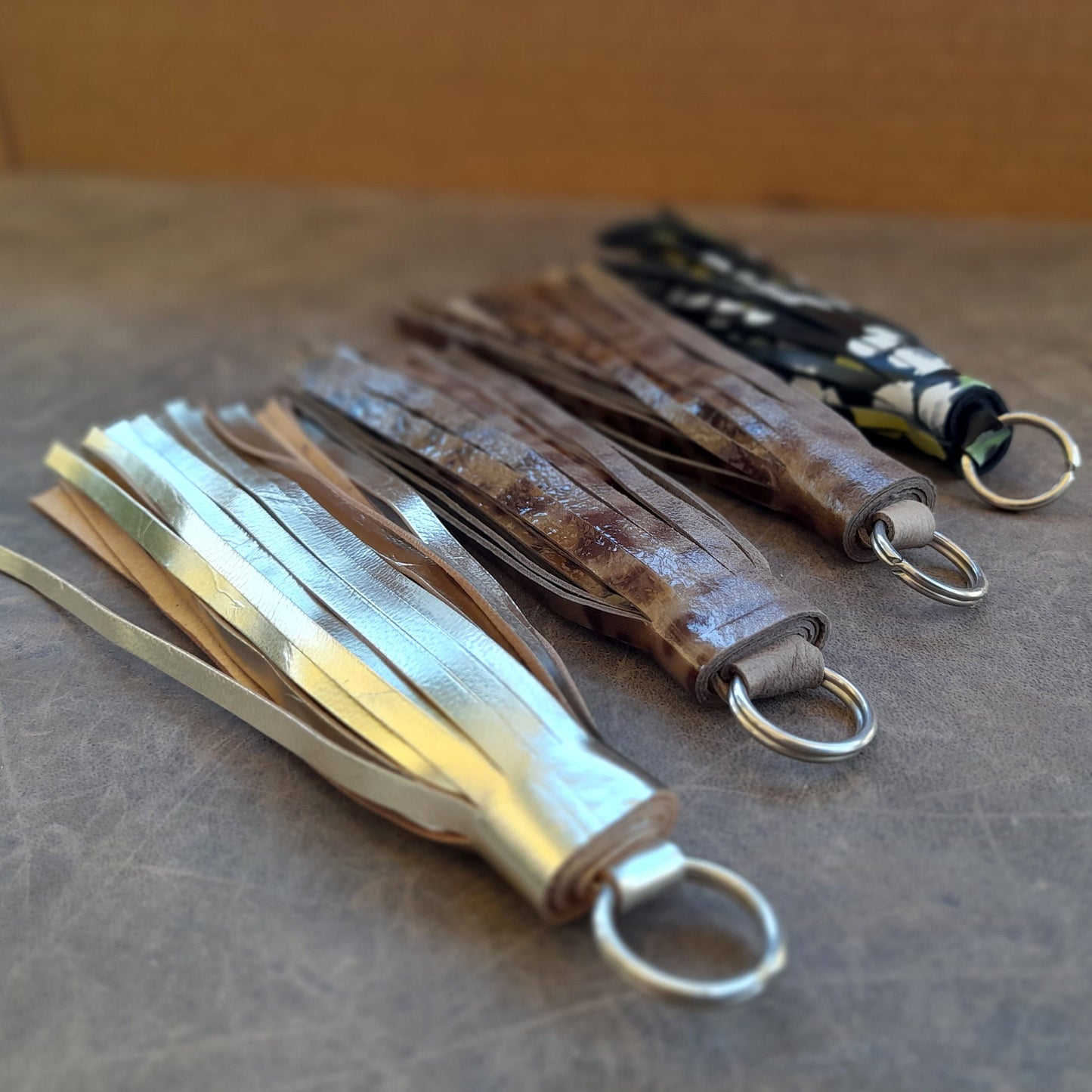 Leather Tassel Keychains