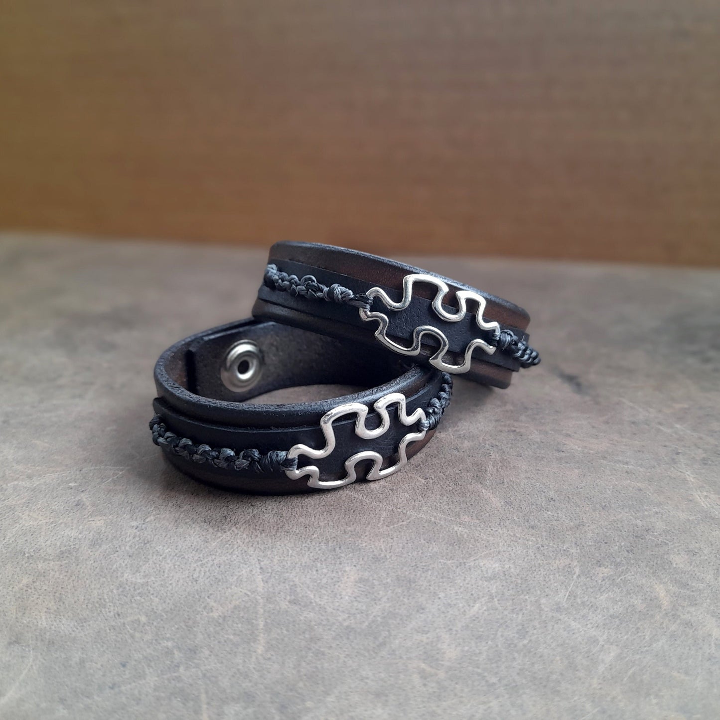 Puzzle Piece Bracelets for Couples