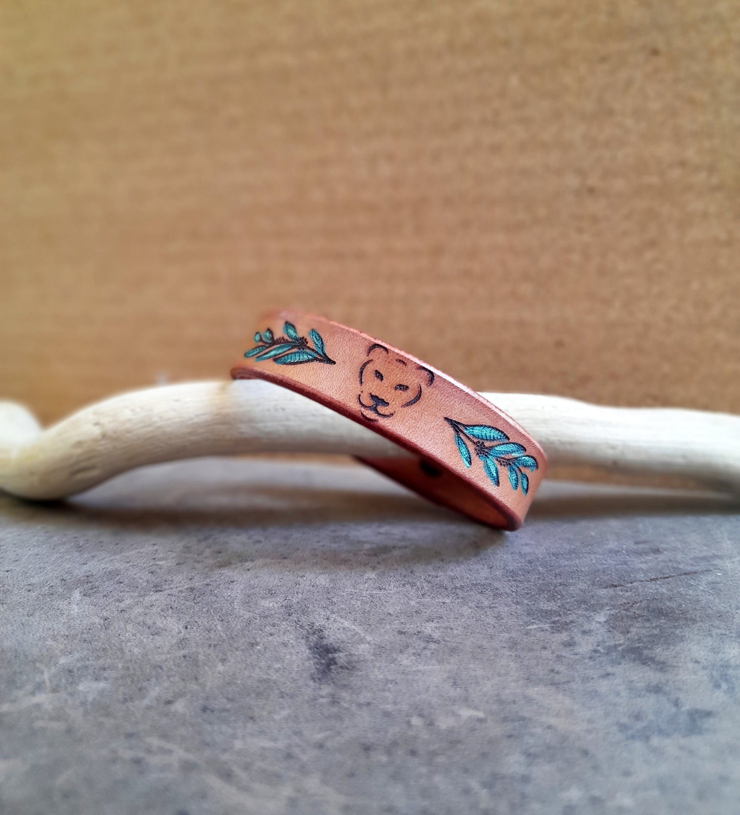 Minimalist Lioness Leather Bracelet