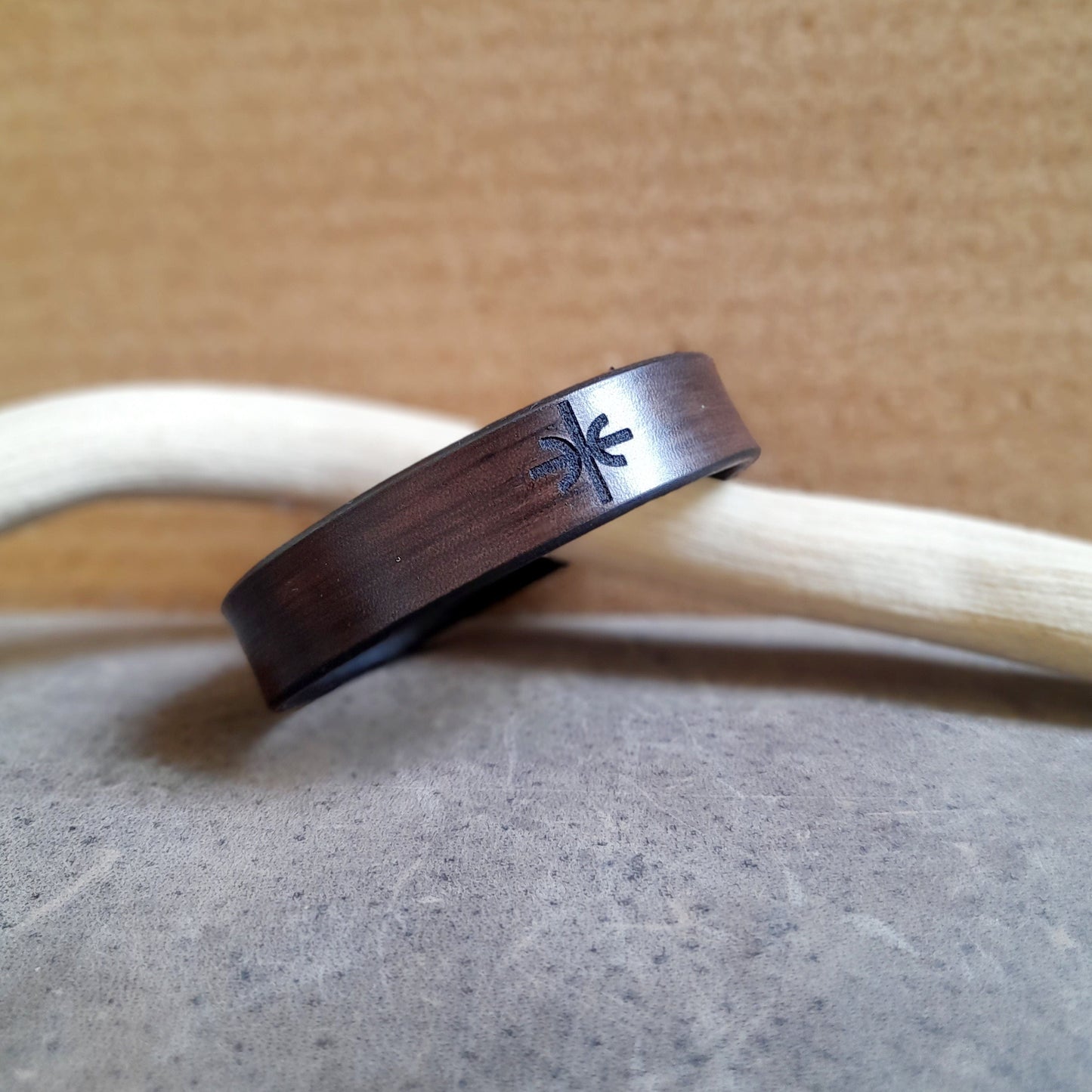 Apollo Delphic Epsilon Leather Bracelet