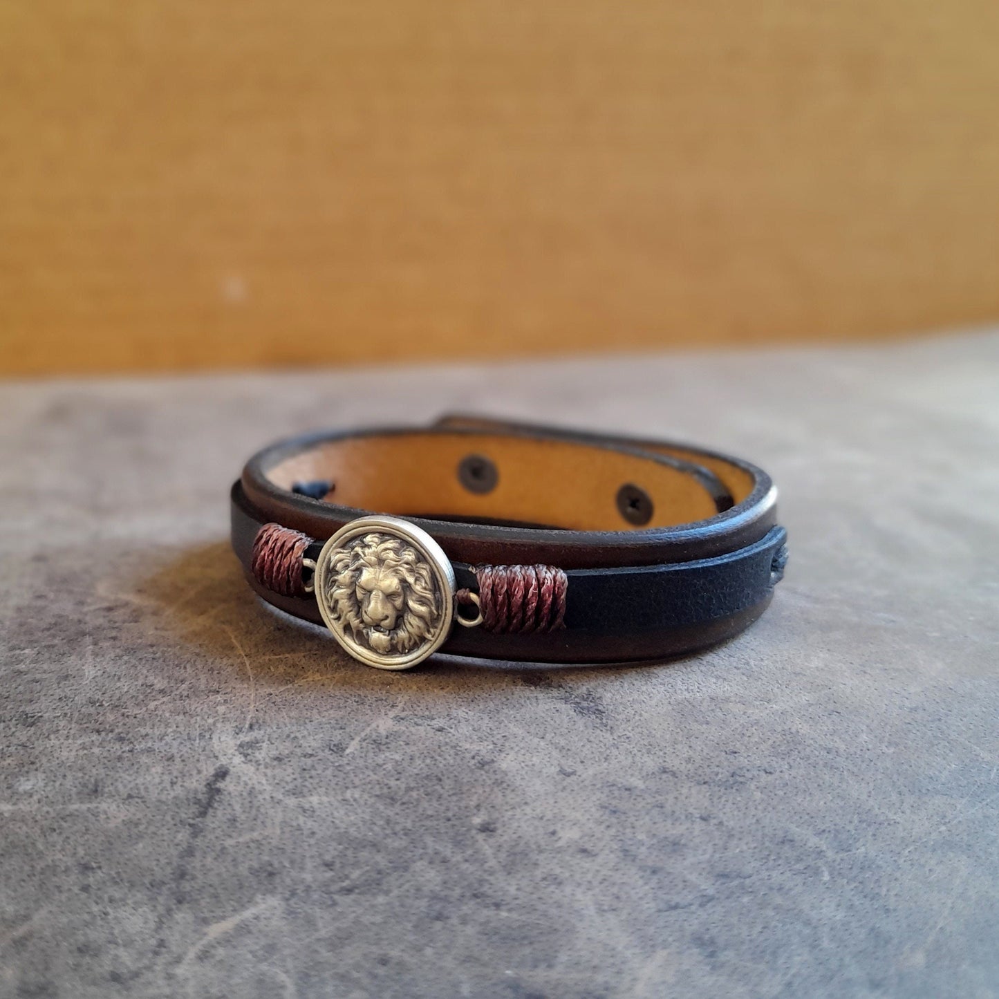 Lion Leather Bracelet