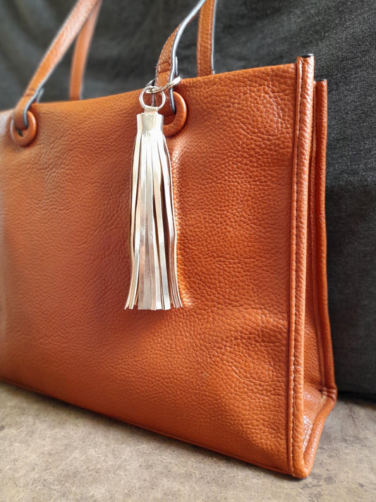 Leather Tassel Bag Charms