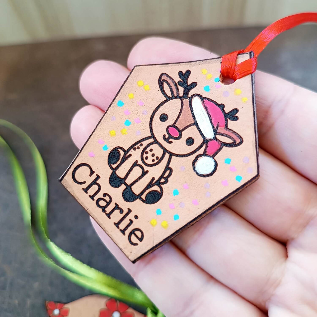 reindeer gift tag
