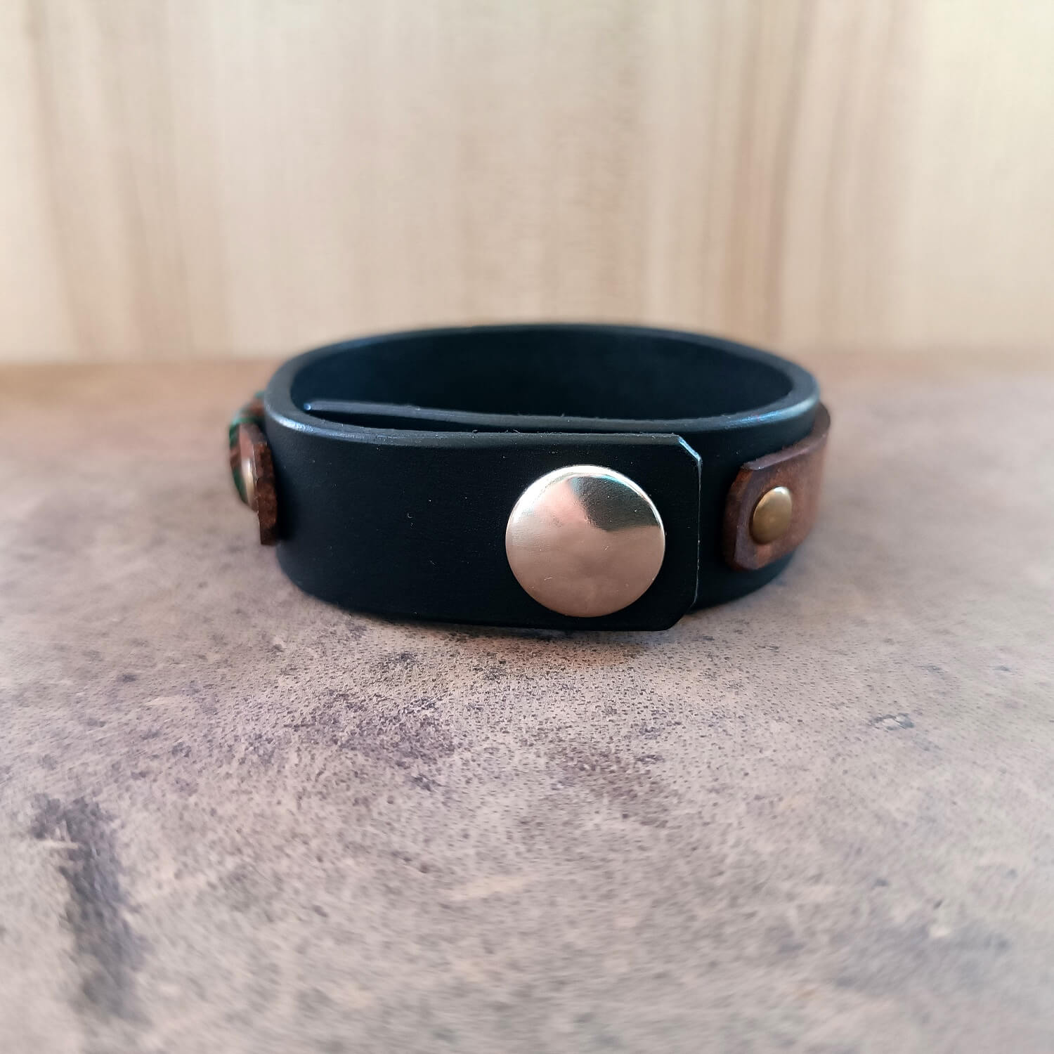 Tiger Leather Bracelet backside view